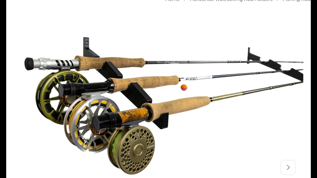 Fishing Rod Holder — Triple Wall Mount for 3 Rods Setup & Demo - YouTube