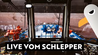 Live von Bord: Mit Schlepper Fairplay XV auf Assistenzfahrt für ein 360m Containerschiff