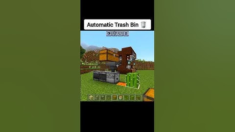 Minecraft Automatic Trash Bin | Easy Redstone Build Tutorial #minecraft #shorts