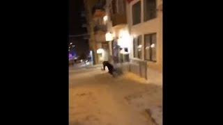 Woman Went For A Karate Kick On The Street But It Didn't End Well