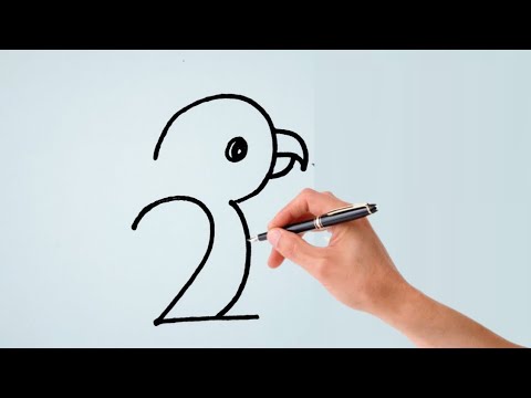 How To Draw Bird From Numbers।।Cute Bird Drawing Step By Step।।Number ...