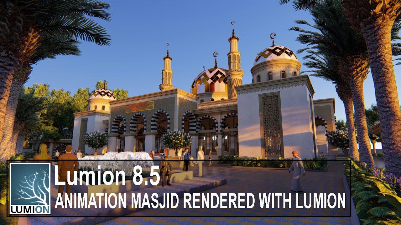 ANIMASI MASTER PLAN MASJID EKSTERIOR DAN INTERIOR