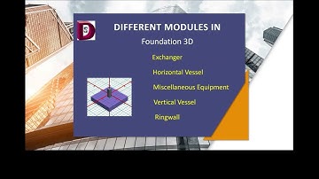 Different Modules in Foundation3D and its Geometry input page