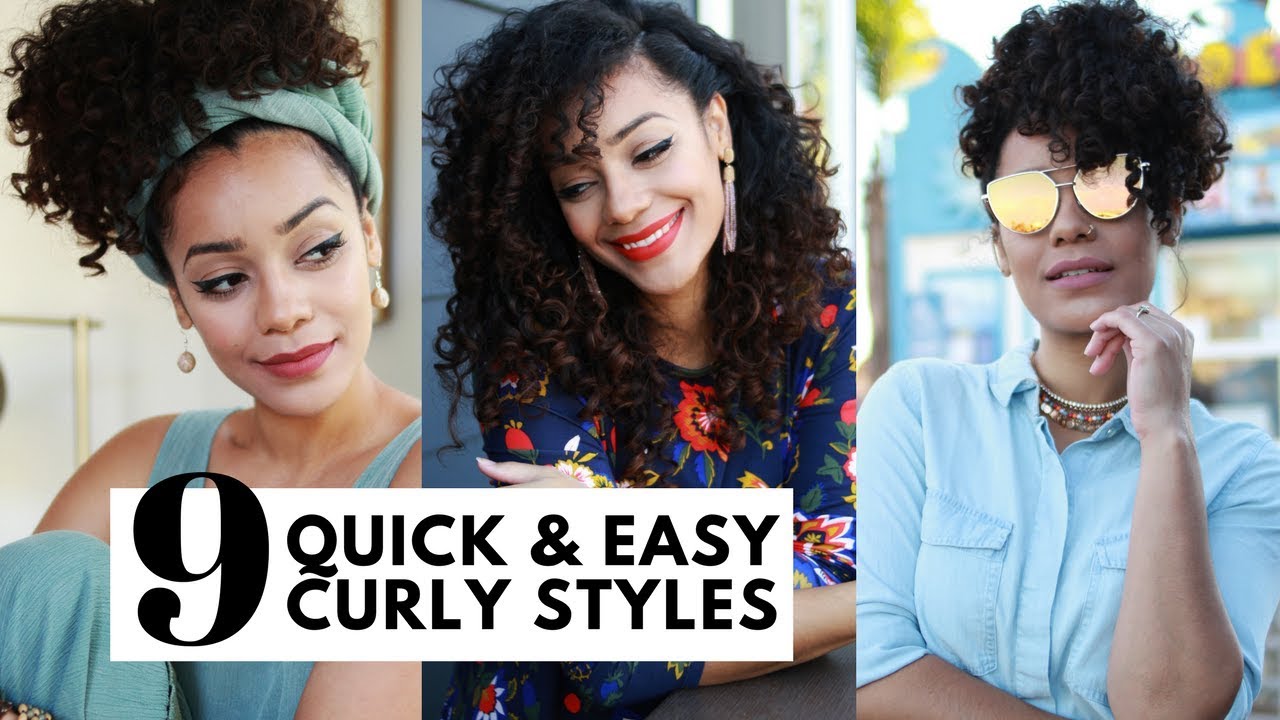 9 Quick And Easy Everyday Hairstyles For Curly Hair Kytia L