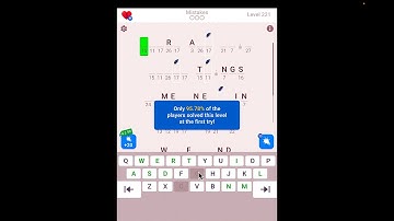 Cryptogram: The Solution For Level 221! - Step by Step Word Brain Puzzle