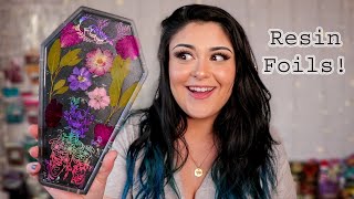 Using Holographic Resin Foils! | Florals & Foils in Resin