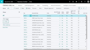 Open and Edit in Excel in Business Central