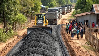 : Next-Level Upgrade! Bulldozer D61P Using Good Technique To Spread & Leveling Up Road Expansion
