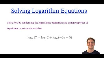 Math Pre-Calculus: Solving Logarithm Equations with Logs on both sides (Log Tricks)