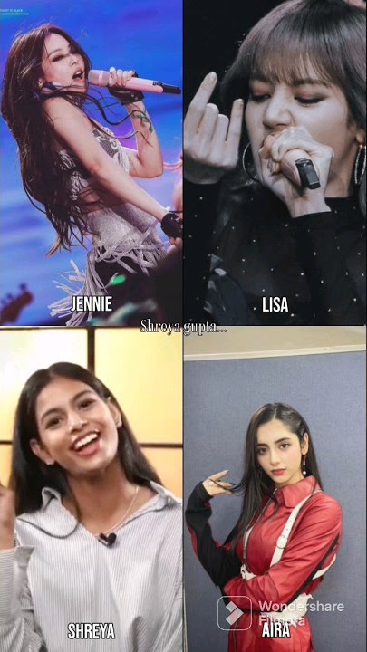 Shreya Aria and lisa rapping🤘jennie rap part in (BOOMBAYAH)🔥🥵#blackpink #jennie #lisa #shreya #aria