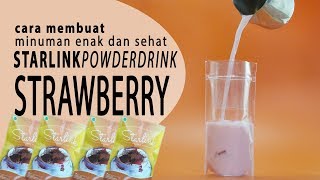 Strawberry Starlink no sugar 500 gr  bubuk minuman premium