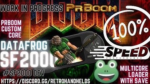 Datafrog SF2000 INSANE PERFORMANCE SPEED UP PrBoom (DOOM) Gameplay