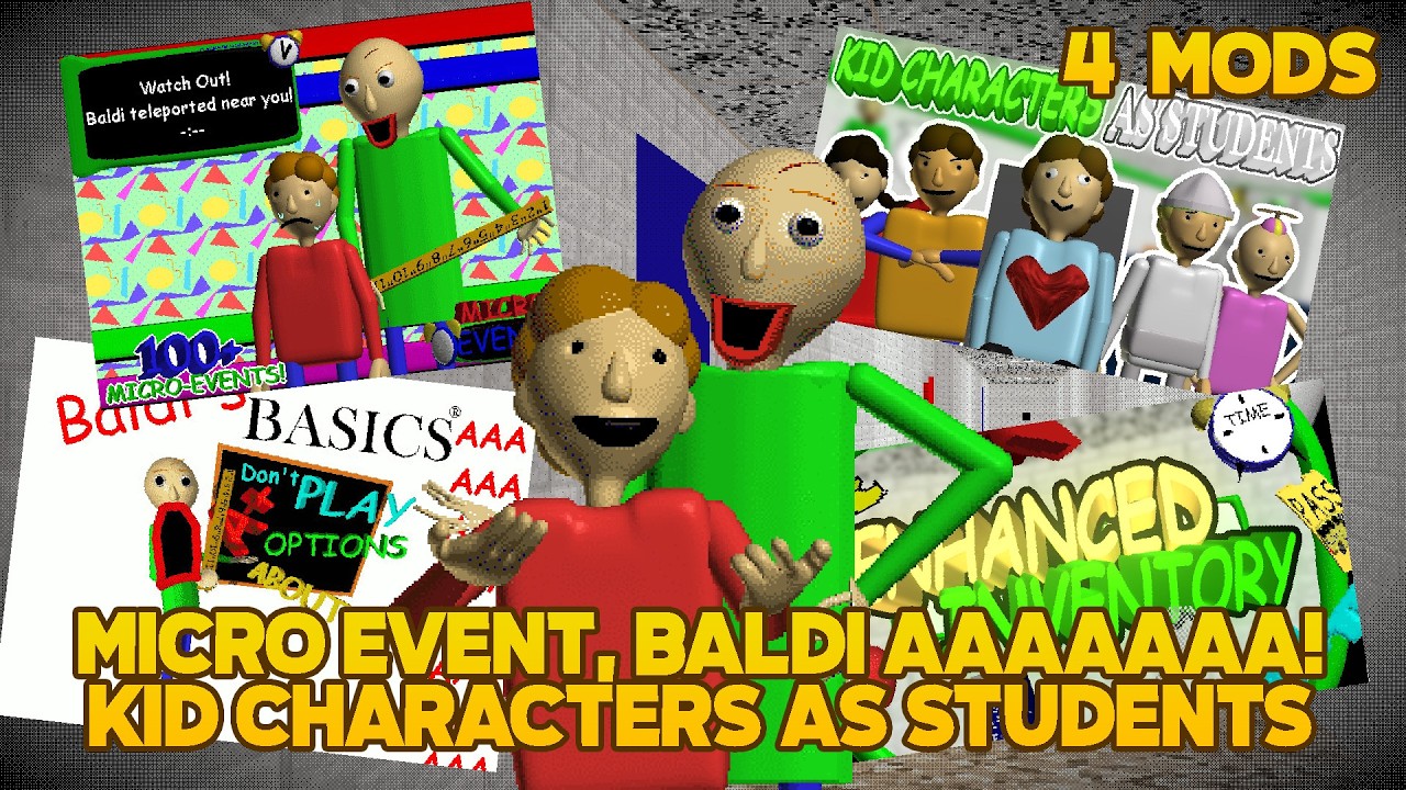 Mrs.Pomp apocalypse!! | 4 Pick Random Mods [Baldi's Basics Plus Mod]