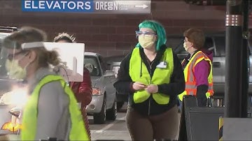 OHSU drive-thru vaccine clinic