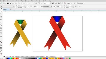 How To Create Ribbon Design ll 102 ll How To Design Ribbon, CorelDraw tutorial in Hindi