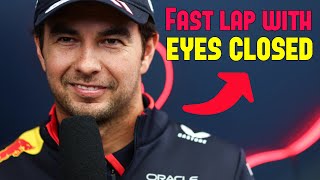 Sergio Perez simulates a fast lap with his EYES CLOSED