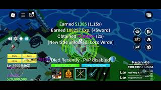 Getting the LOCO VERDE title in blox fruits