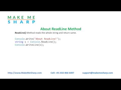 6 About Write,WriteLine,Read,ReadLine