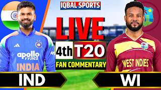 Full 🔴Live: IND vs WI 4th T20 Fan Commentary | India vs West Indies Live Match | Live Cricket Match Today Guide