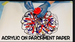 BEST EVER PARCHMENT PAPER dipping 🤩 Awesome technique for beginners and advanced Acrylic Fluid art