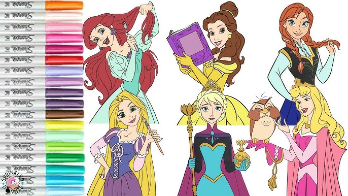 Japan Disney Roll Coloring Book - Princess / Petatto!