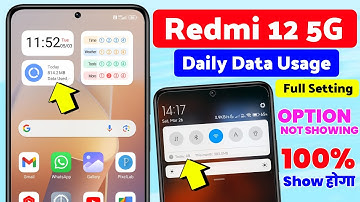 Redmi 12 5g Daily Data Used Setting | Redmi 12 5g Enable Daily Data Use In Notification Bar