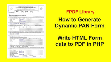 Generate Dynamic PAN Application Form PDF in PHP | HTML Form to PDF + Download Source Code
