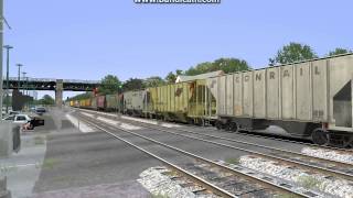 (RW3) CSX Grain Train past Brunswick MARC station