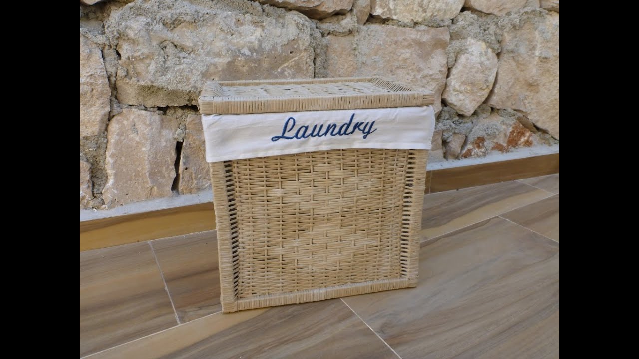 Cesto porta biancheria con coperchio tutorial (2 parte) youtube