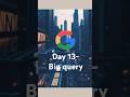 day 13 : big query #dailyshorts #datascience #ai #technology #shorts #trending #youtubeshorts