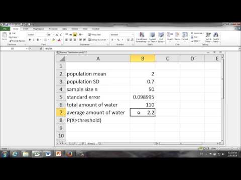 CLT Example in Excel