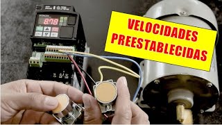 Como configurar velocidades preestablecidas en un variador de frecuencia. Conexión y configuración.