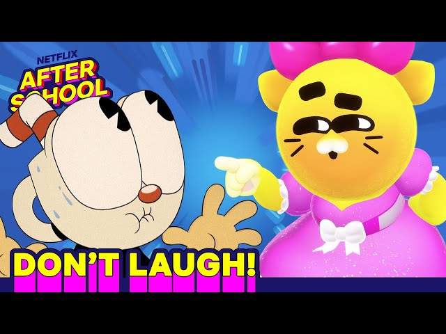 Try Not to Laugh Cartoon CHALLENGE!! 🤭🤣 The Cuphead Show + More! | Netflix After School class=
