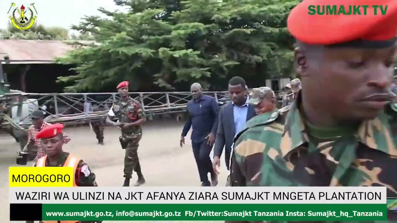 ZIARA YA WAZIRI WA ULINZI NA JKT KATIKA SHAMBA LA SUMAJKT MNGETA PLANTATION