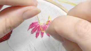 :  .  .  4. Hand embroidery.  How to embroider wildflowers.  Part 4
