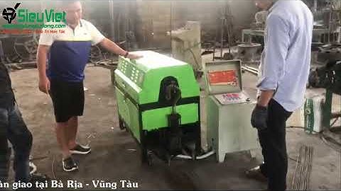 Máy duỗi sắt tự cắt GT4-12 bàn giao tại công trình