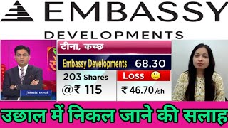 Embassy developments share latest news | embassy developments share q3 results | indiabulls share 