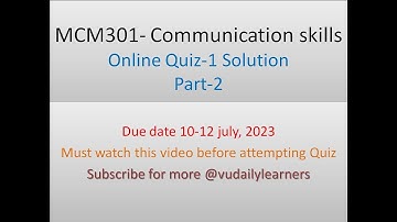 MCM301- Mass communication✔️(Online Quiz-3)| Virtual university of Pakistan|by@vudailylearners9238​