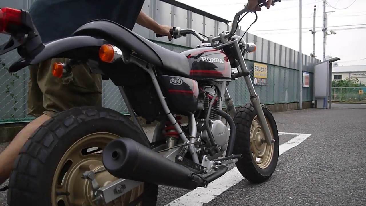 HONDA AC16 APE50 エイプ50 おしがけ参考 - YouTube