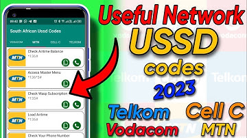 All useful network USSD codes in South Africa 2023 #mtn #vodacom #telkom #cellc