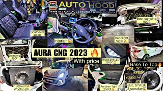Hyundai Aura Cng 2023 Modified|Led 130W |Damping|Full audio system|Napa seat cover|Ambient light,etc