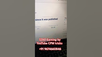 Earning $350 every month by YouTube CPM work #cpmwork