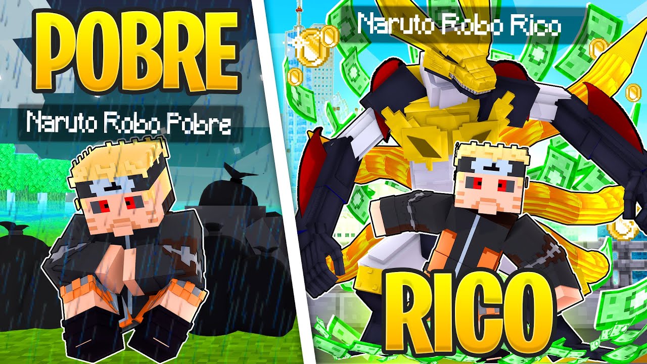 RICO VS POBRE DO NARUTO E HINATA no MINECRAFT! - BiliBili