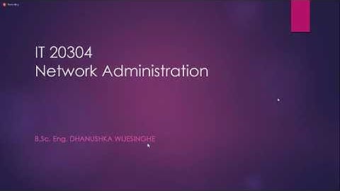 Network Administration - 1