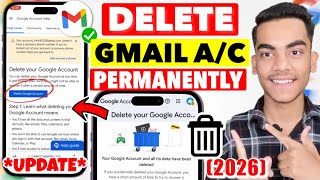 How To Delete Gmail Account Permanently 2026 | How To Delete Google Account Permanently 2026