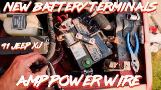 New Battery Terminals + Amp Power Wire Setup 91 Jeep Cherokee XJ
