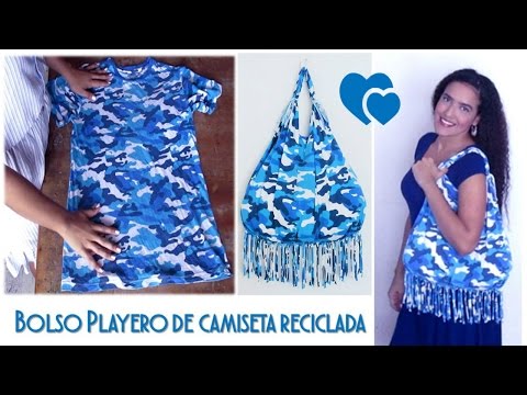 DIY |Bolso Playero - Mira lo que hice con una Camiseta Reciclada - Tutorial de SANDRA PADILLA