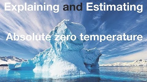 Absolute zero temperature, explained and measured with simple demonstrations: by fizzics.org