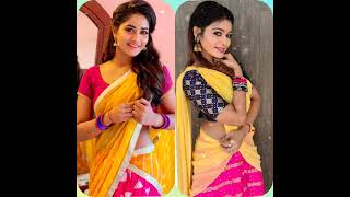 Shivani Narayanan Vs Dharsha Gupta Half Saree Photos Images