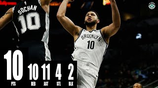 BEN SIMMONS DROPS A TRIPLE DOUBLE!! 10PTS, 10REB \& 11AST vs SPURS (FULL HIGHLIGHTS)